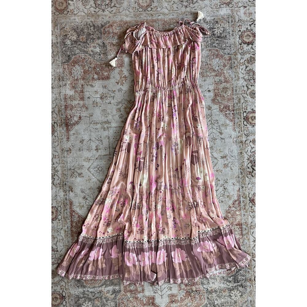 Spell and The Gypsy Collective Wild Bloom Strappy Maxi Dress in Blush Size S - Picture 9 of 9